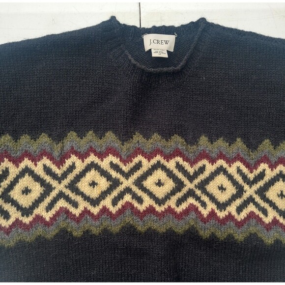 Vtg J Crew Handknit Wool Sweater - Picture 3 of 11